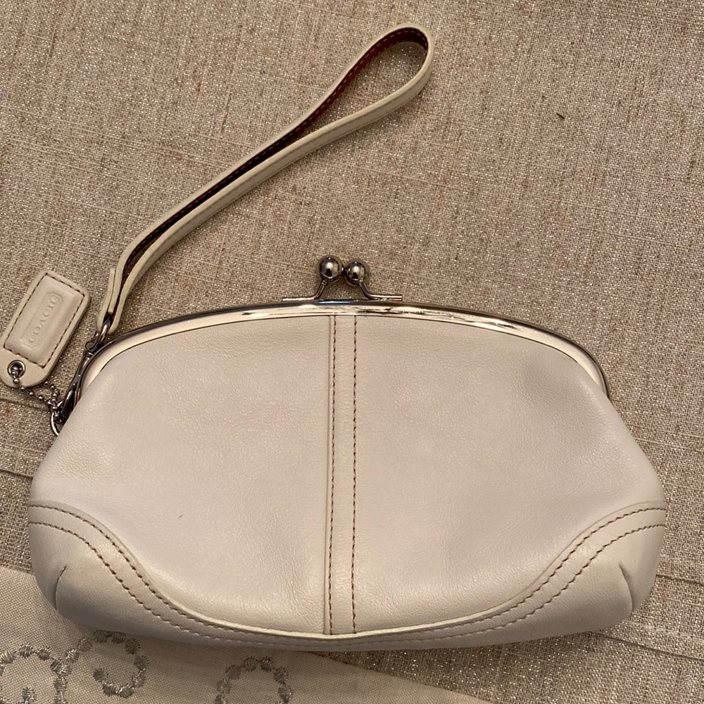 Vintage Coach Wristlet with Kiss Closure